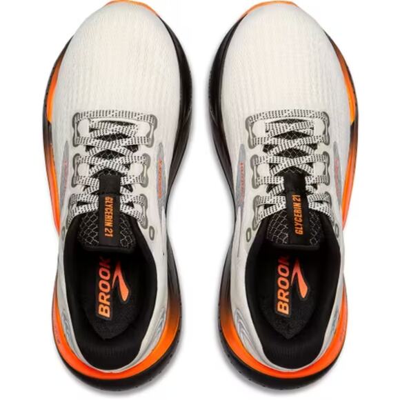 Brooks Glycerin 21 Running Shoes Men\'s Size 12 NWOT Ecru Orange Black DNA LOFT main image 10